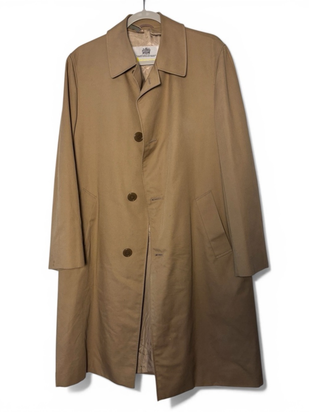 Aquascutum London Wool Lined Trench Coat Beige Size 40L